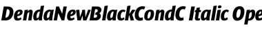 Download DendaNewBlackCondC Italic Font Title Preview
