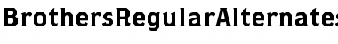 Download BrothersRegularAlternates Regular Font Title Preview