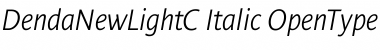 Download DendaNewLightC Italic Font Title Preview