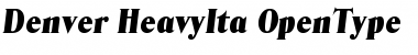 Download Denver-HeavyIta Regular Font Title Preview