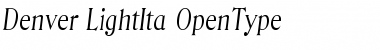 Download Denver-LightIta Regular Font Title Preview