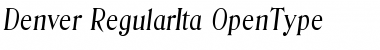 Download Denver-RegularIta Regular Font Title Preview