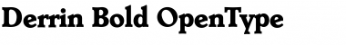 Download Derrin Bold Font Title Preview