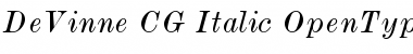 Download DeVinne CG Italic Font Title Preview