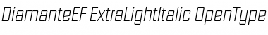Download DiamanteEF ExtraLightItalic Font Title Preview