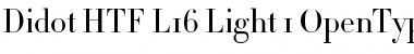 Download Didot HTF-L16-Light Font Title Preview