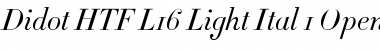Download Didot HTF-L16-Light-Ital Font Title Preview