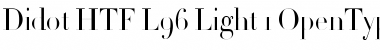 Download Didot HTF-L96-Light Font Title Preview