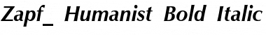 Download Zapf_ Humanist Bold Italic Font