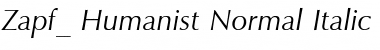 Download Zapf_ Humanist Normal-Italic Font