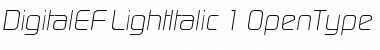Download DigitalEF LightItalic Font Title Preview