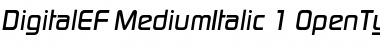 Download DigitalEF MediumItalic Font Title Preview