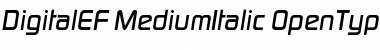 Download DigitalEF Medium Italic Font Title Preview