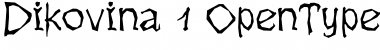 Download Dikovina Regular Font Title Preview