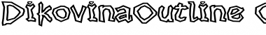 Download DikovinaOutline Regular Font Title Preview