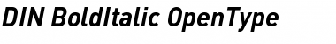 Download DIN-BoldItalic Regular Font Title Preview