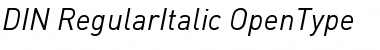 Download DIN-RegularItalic Regular Font