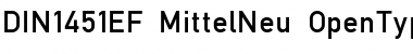 Download DIN1451EF MittelNeu Font Title Preview