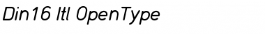Download Din16 Italic Font Title Preview