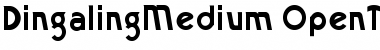 Download Dingaling Medium Font Title Preview