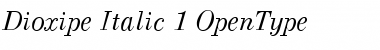 Download Dioxipe Italic Font Title Preview