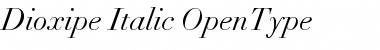 Download Dioxipe Italic Font Title Preview