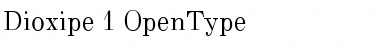 Download Dioxipe Regular Font Title Preview