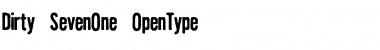 Download Dirty SevenOne Font Title Preview