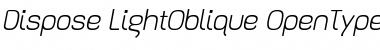Download Dispose Light Oblique Font Title Preview