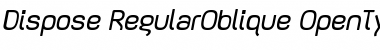 Download Dispose Regular Oblique Font Title Preview