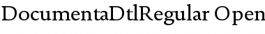 Download Documenta Dtl Regular Regular Font Title Preview