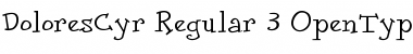 Download DoloresCyr Regular Font Title Preview