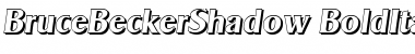 Download BruceBeckerShadow BoldItalic Font Title Preview