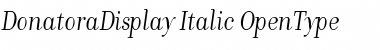 Download DonatoraDisplay Italic Font Title Preview