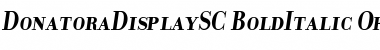 Download DonatoraDisplaySC BoldItalic Font Title Preview
