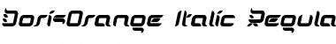 Download DorisOrange-Italic Regular Font Title Preview