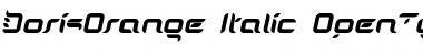 Download DorisOrange Italic Font Title Preview