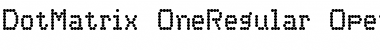 Download DotMatrix OneRegular Font Title Preview