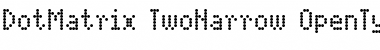 Download DotMatrix TwoNarrow Font Title Preview