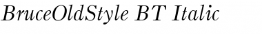 Download BruceOldStyle BT Italic Font Title Preview