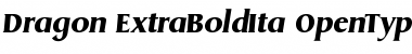 Download Dragon-ExtraBoldIta Regular Font Title Preview
