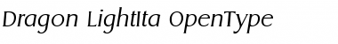 Download Dragon-LightIta Regular Font Title Preview