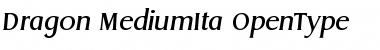Download Dragon-MediumIta Regular Font Title Preview