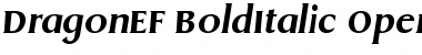 Download DragonEF BoldItalic Font Title Preview