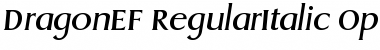 Download DragonEF RegularItalic Font Title Preview