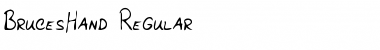 Download BrucesHand Regular Font Title Preview