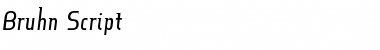 Download Bruhn Script Regular Font Title Preview