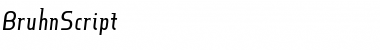 Download BruhnScript Medium Font Title Preview