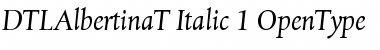Download DTL Albertina T Italic Font Title Preview