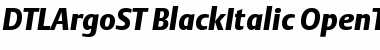 Download DTLArgoST BlackItalic Font Title Preview